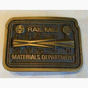 Sante Fe Rail Mill Materials Division Belt Buckle